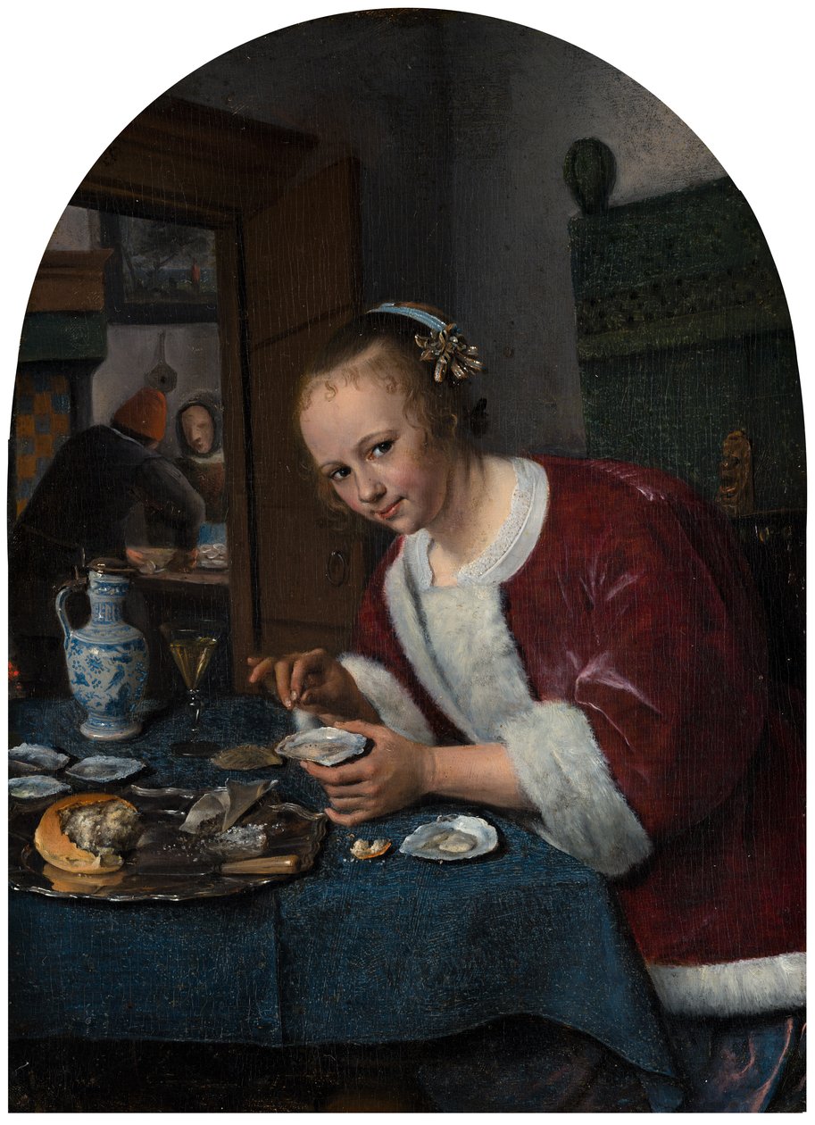 Mädchen isst Austern, um 1658-1660 von Jan Havickszoon Steen