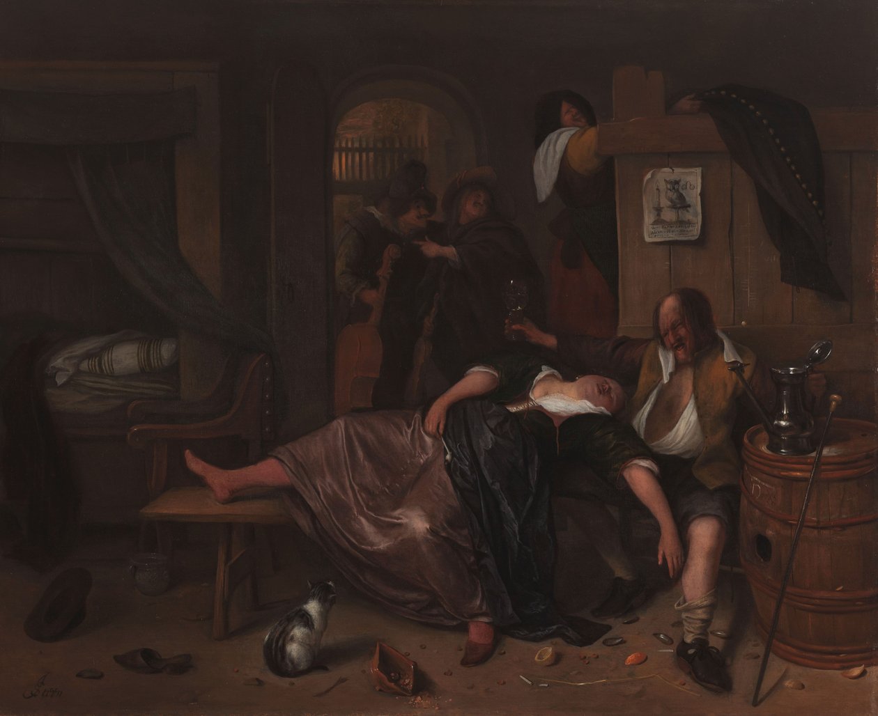 Das betrunkene Paar, ca. 1655-65 von Jan Havickszoon Steen