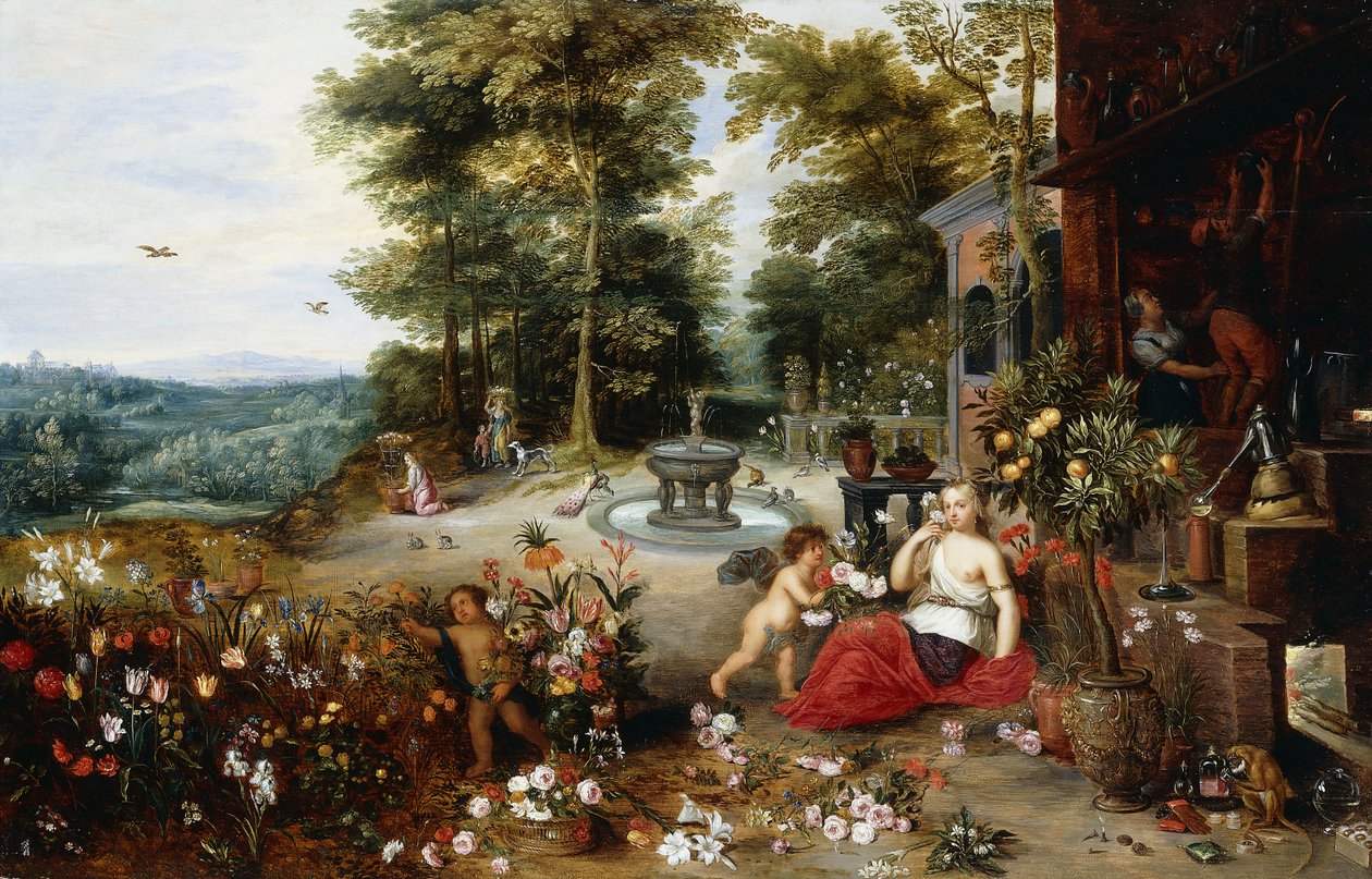Eine Allegorie des Geruchs, 1635 von Jan II Brueghel