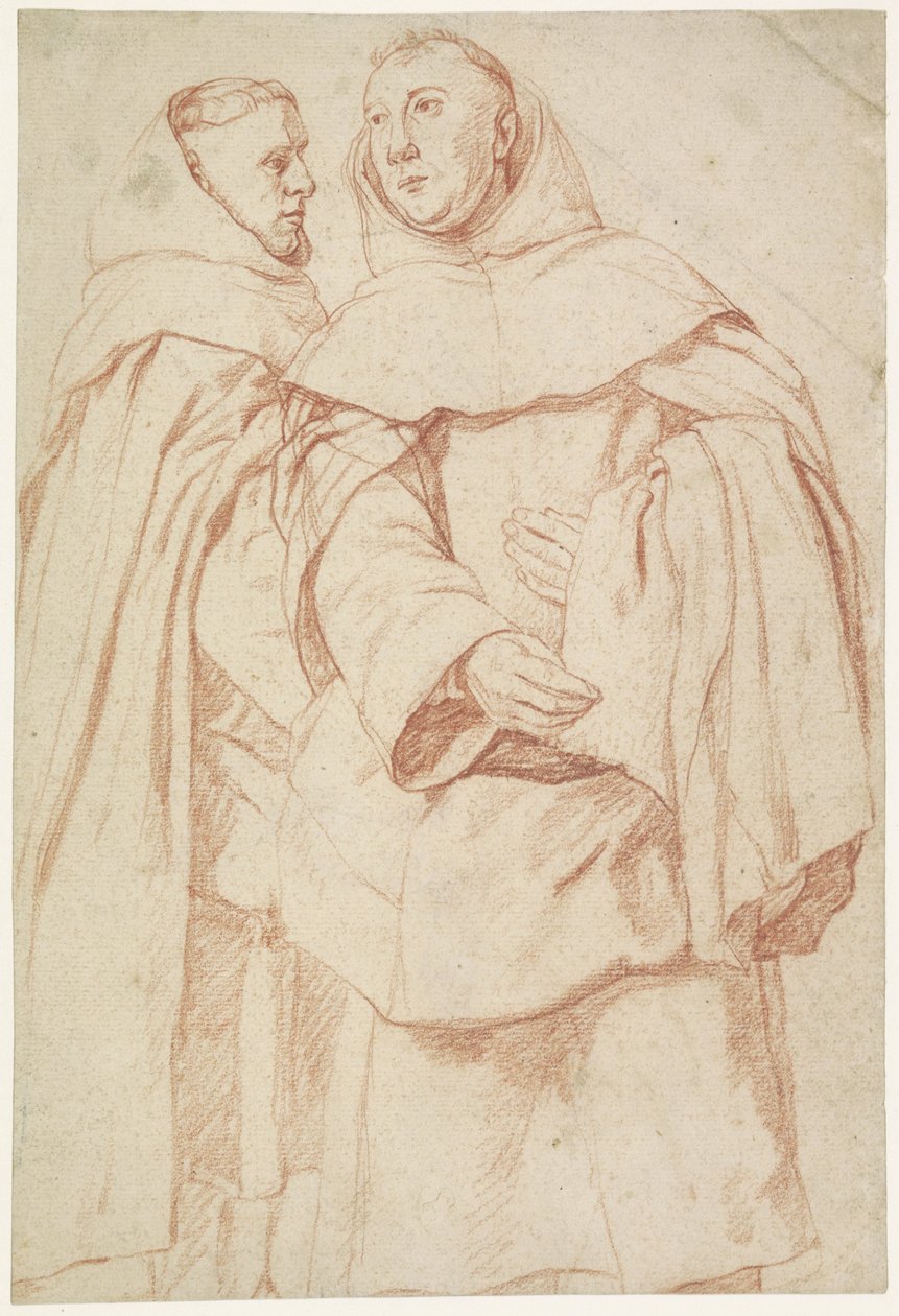 Zwei stehende Mönche von Jan Josef Horemans (I)