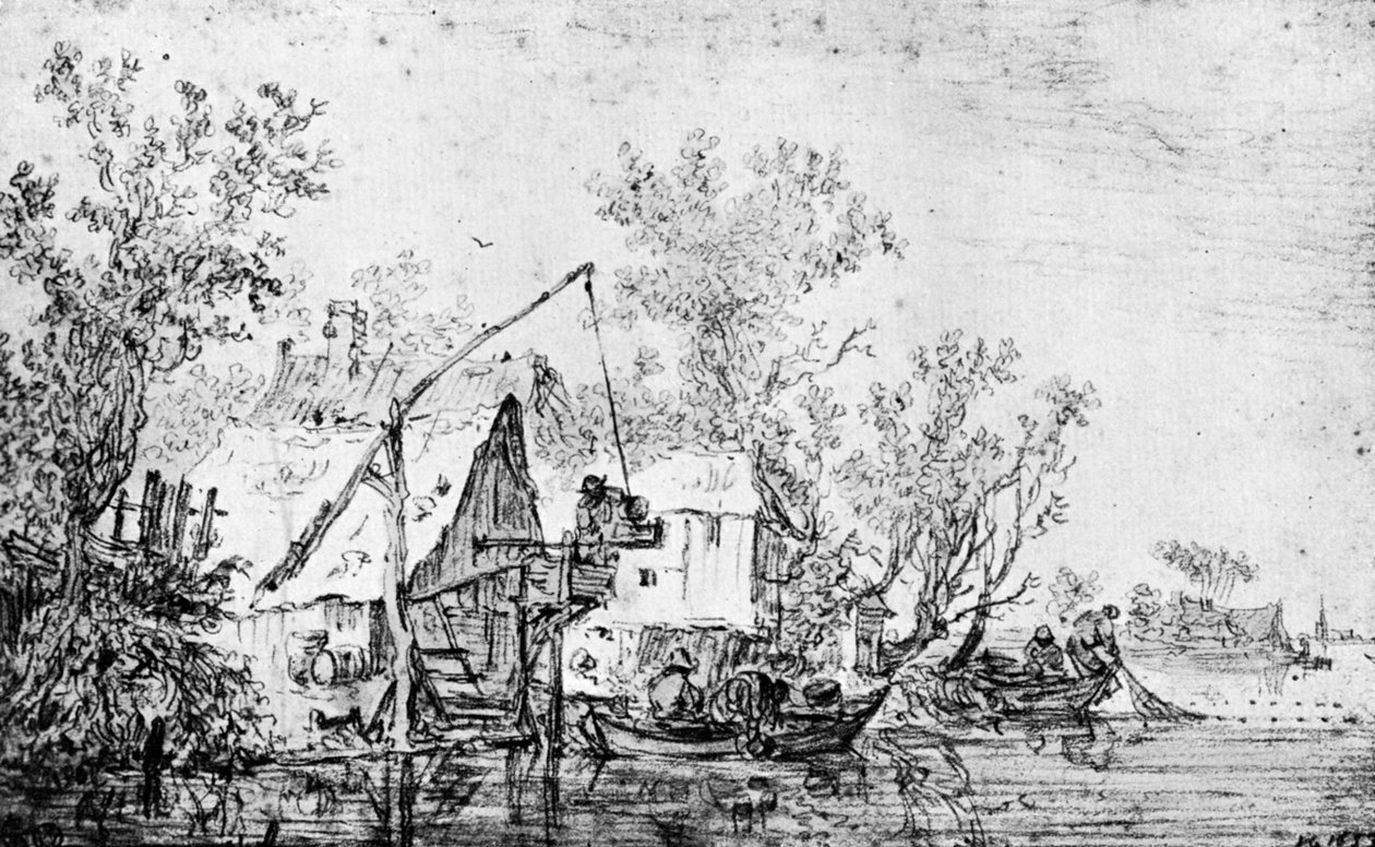 Ein niederländischer Fluss von Jan Josephsz van Goyen