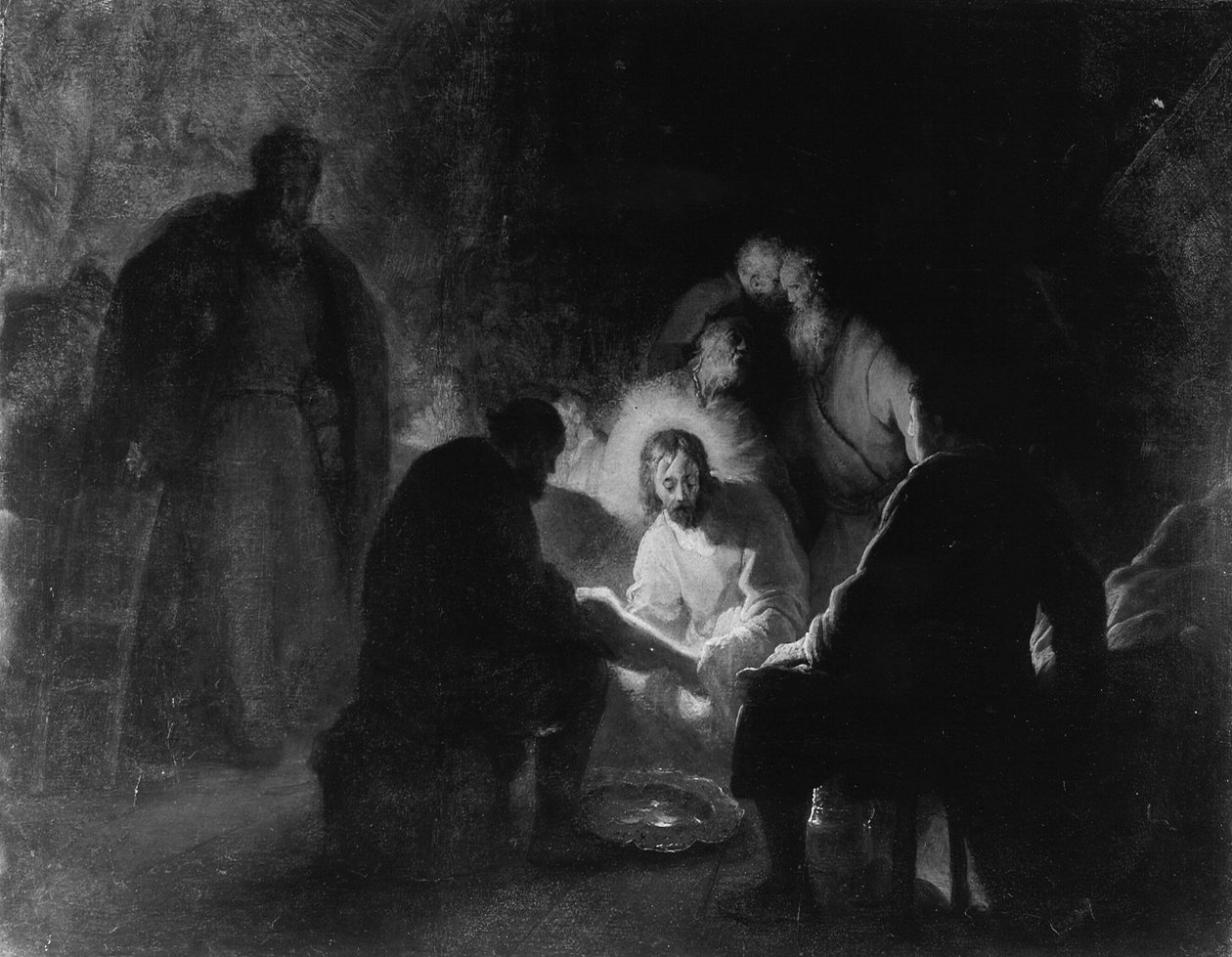 Christus wäscht die Füße der Jünger von Jan Lievens