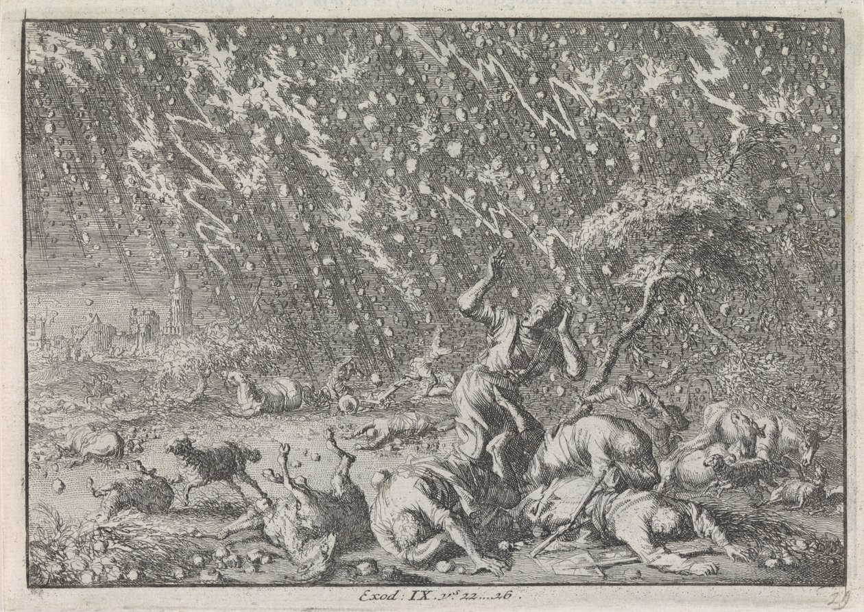 Plage von Hagel und Gewitter von Jan Luyken