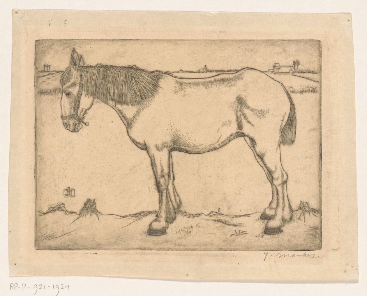 Pferd von Jan Mankes (signed by artist)