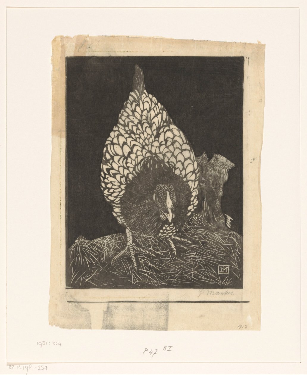 Silberwyandotte von Jan Mankes (signed by artist)