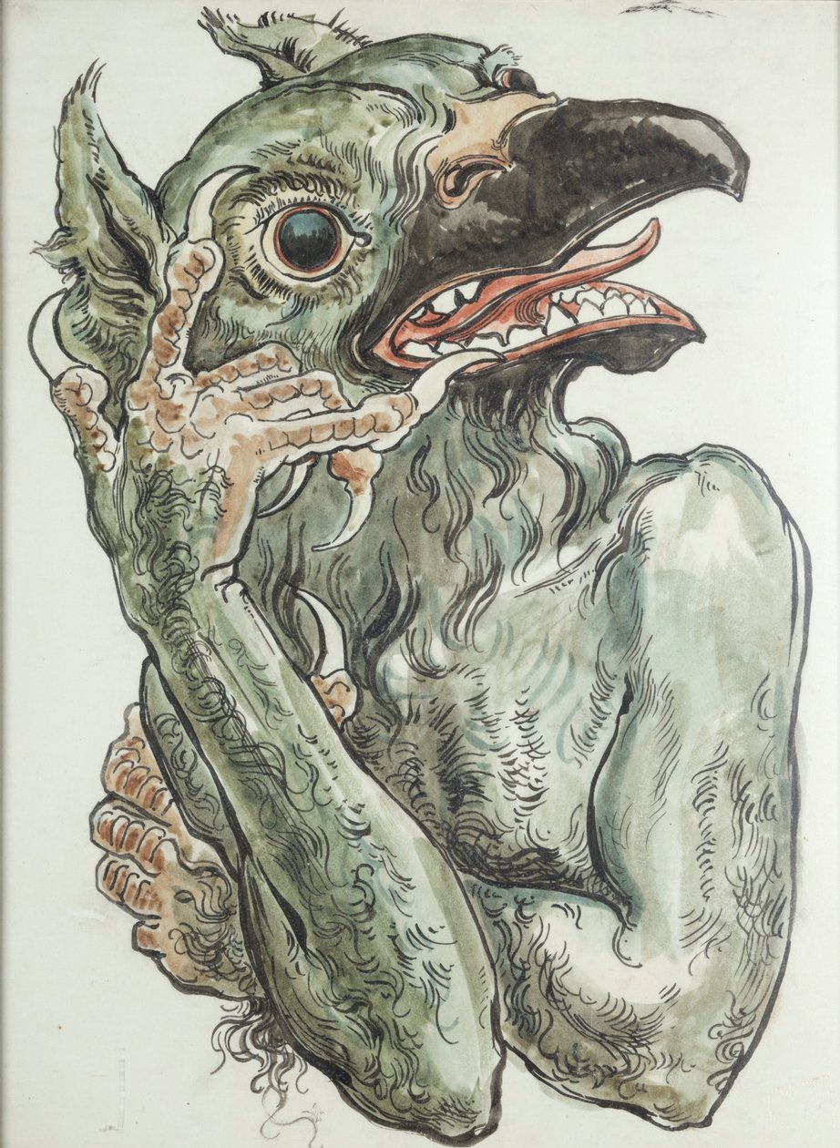 Teufel mit dem Kopf eines Vogels von Jan Matejko