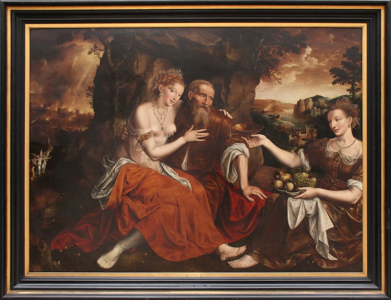 Lot und seine Töchter von Jan Matsys