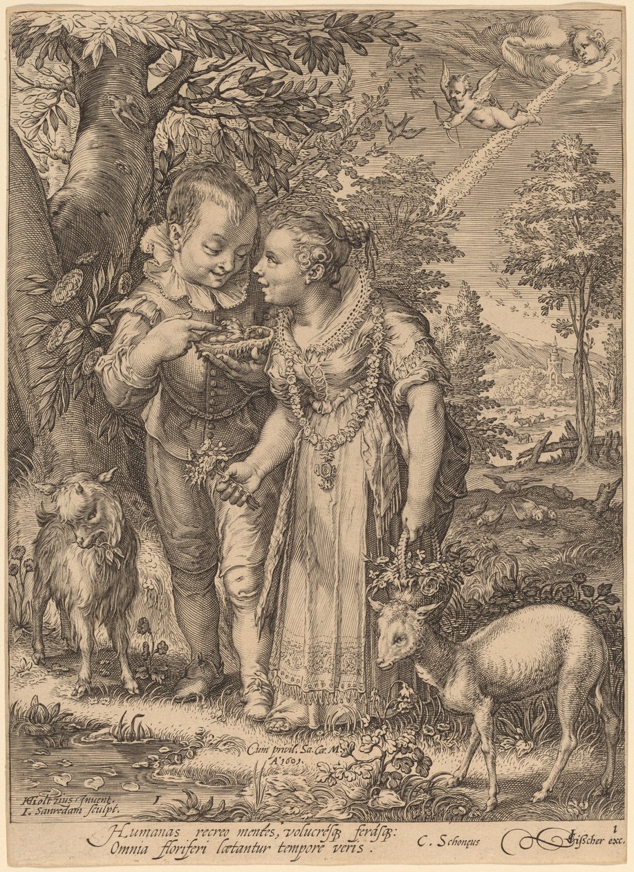 Frühling von Jan Pietersz Saenredam after Hendrik Goltzius