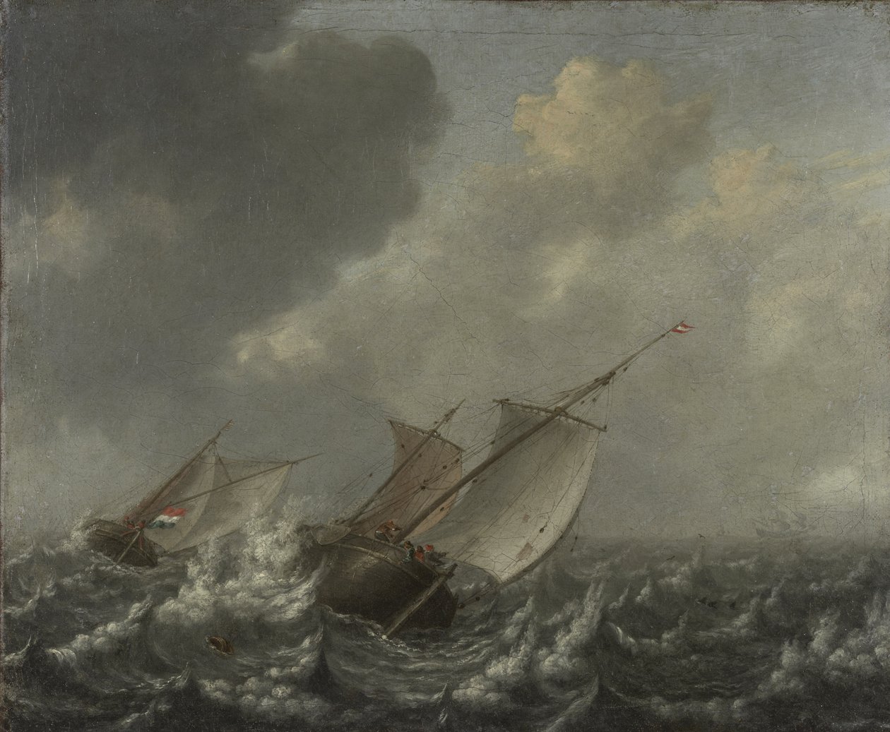 Schiffe auf stürmischer See, 1620er Jahre von Jan Porcellis