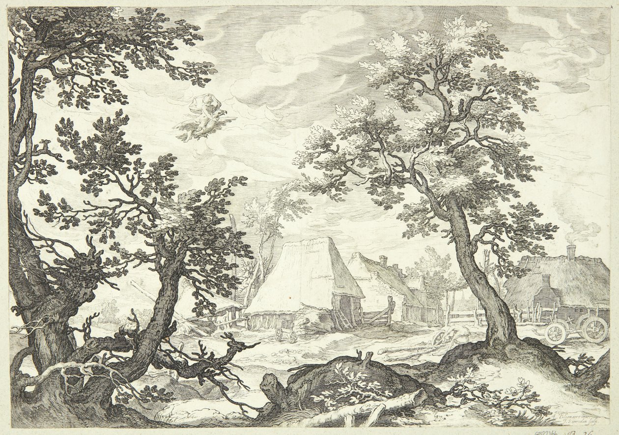 Landschaft mit der Entführung des Ganymedes von Jan Saenredam