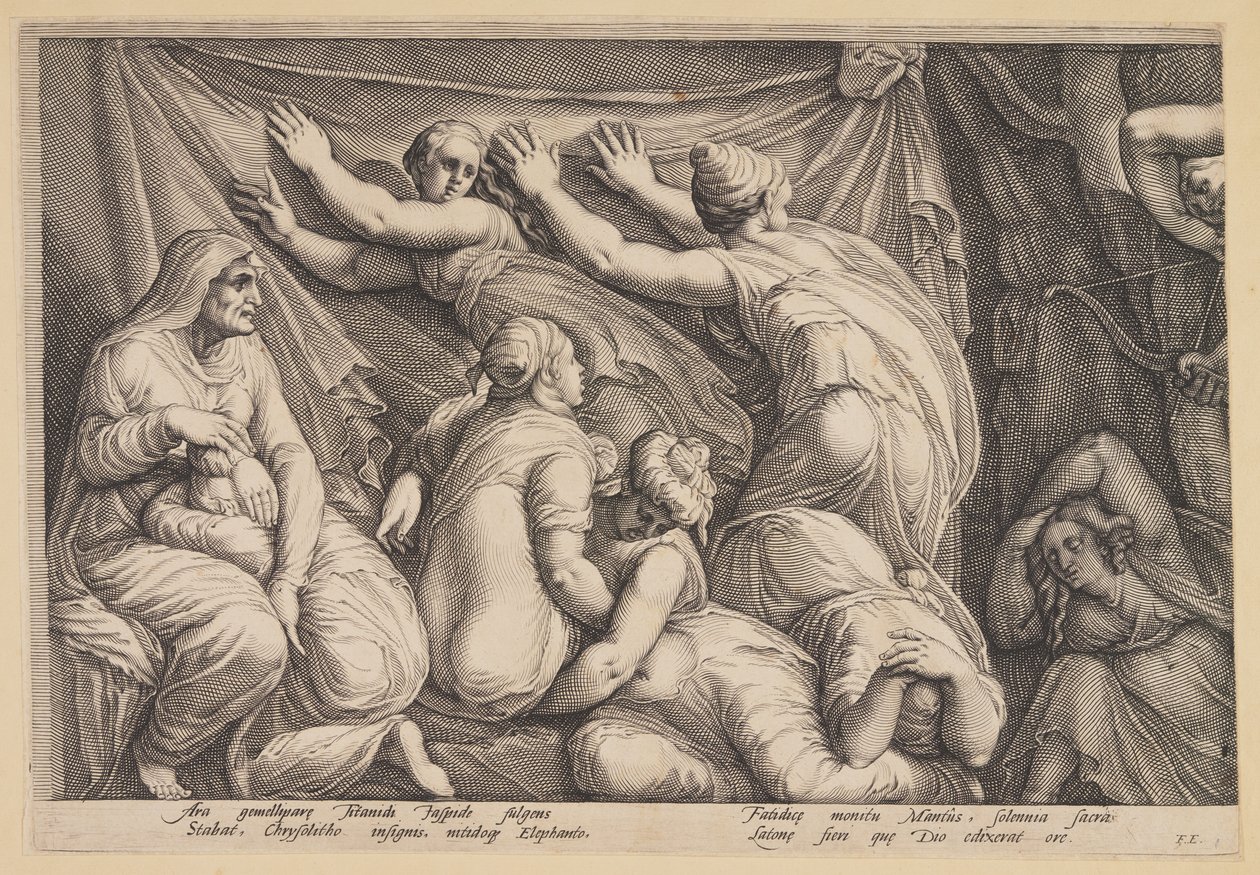 Die Bestrafung der Niobe (Tafel 1) von Jan Saenredam