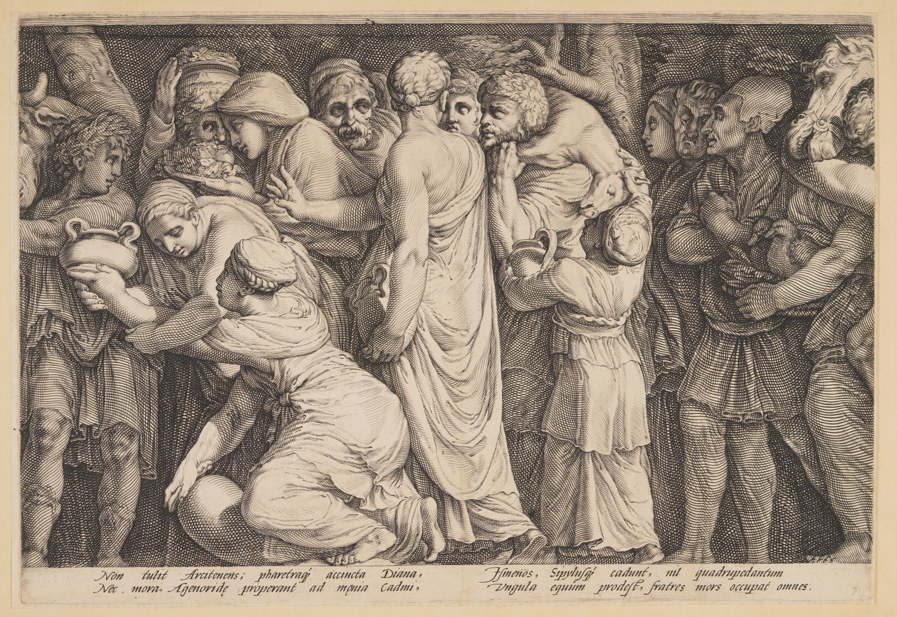 Die Bestrafung der Niobe (Tafel 7) von Jan Saenredam