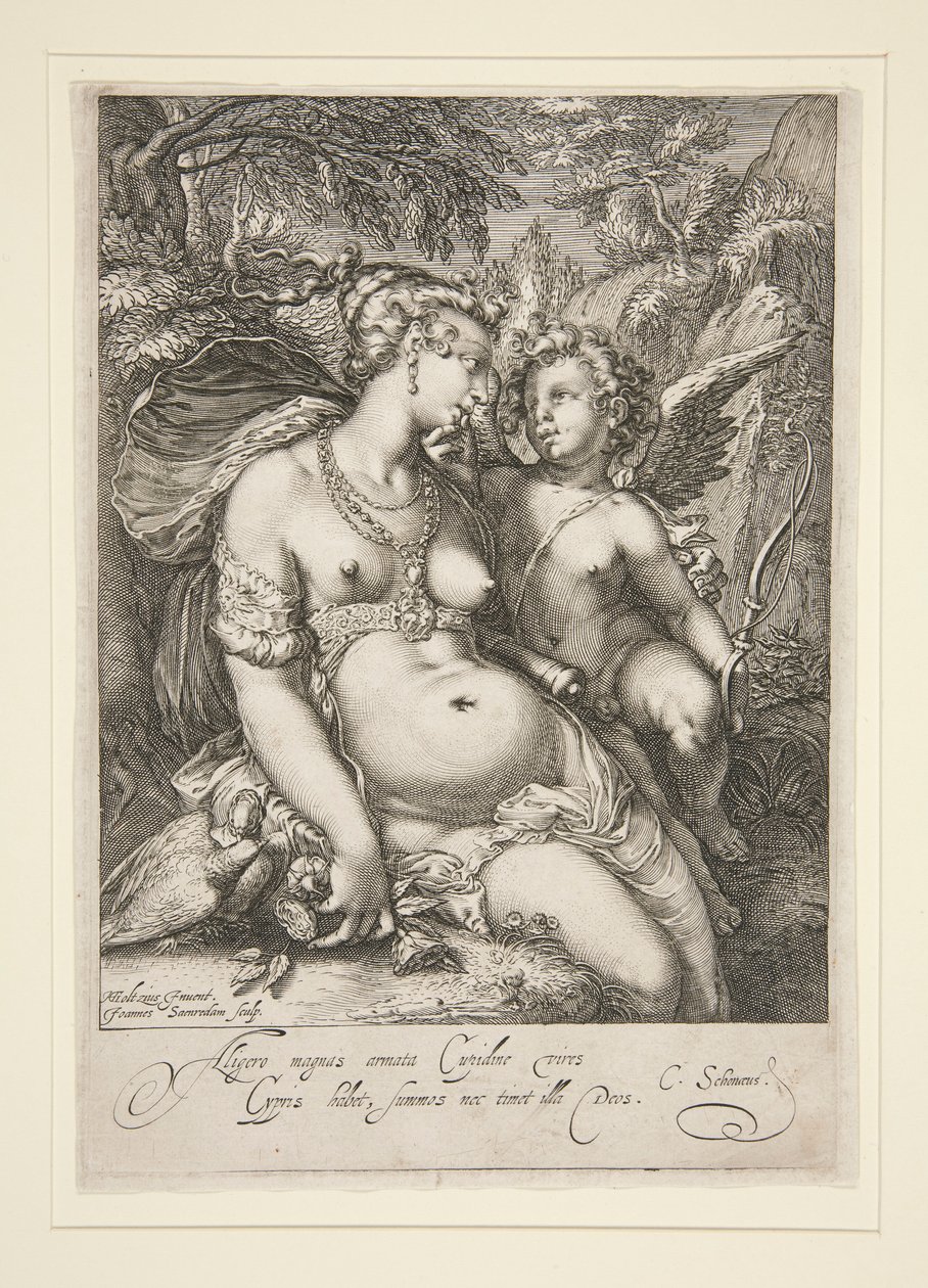 Venus und Amor von Jan Saenredam