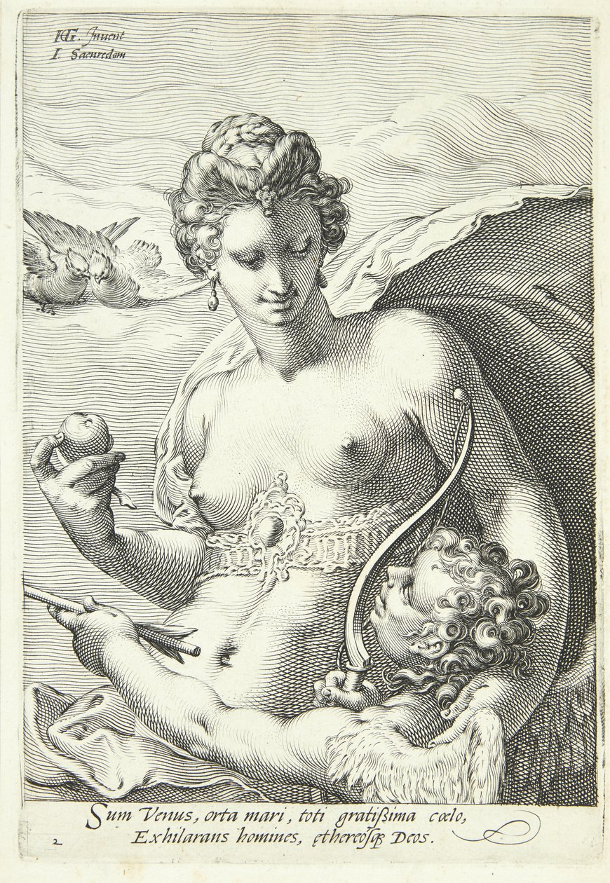Venus und Amor von Jan Saenredam