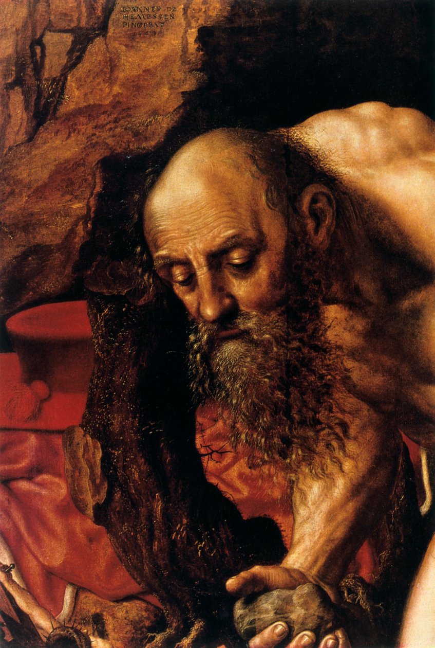 St. Hieronymus, Detail, 1543 von Jan Sanders van Hemessen