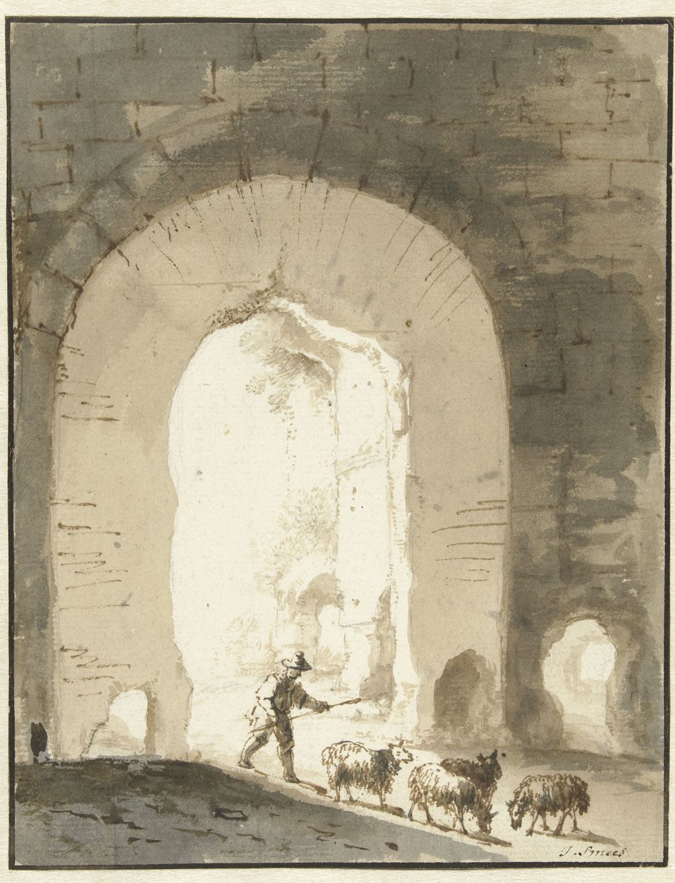 Schäfer bei Ruine von Jan Smees