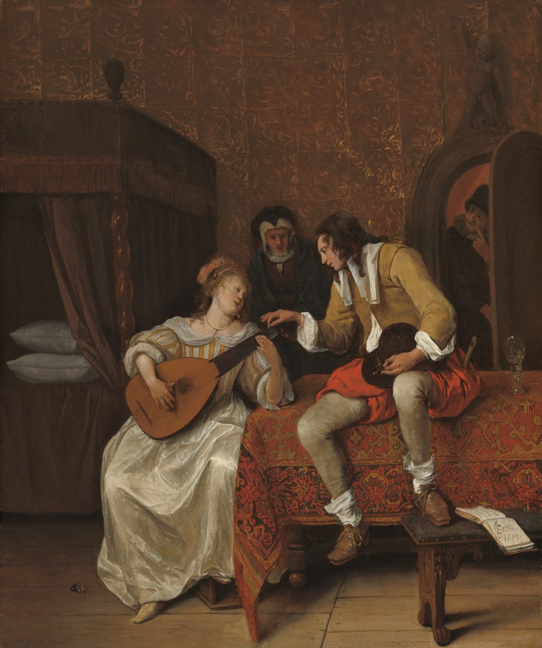 Ascagnes und Lucelle Die Musikstunde von Jan Steen