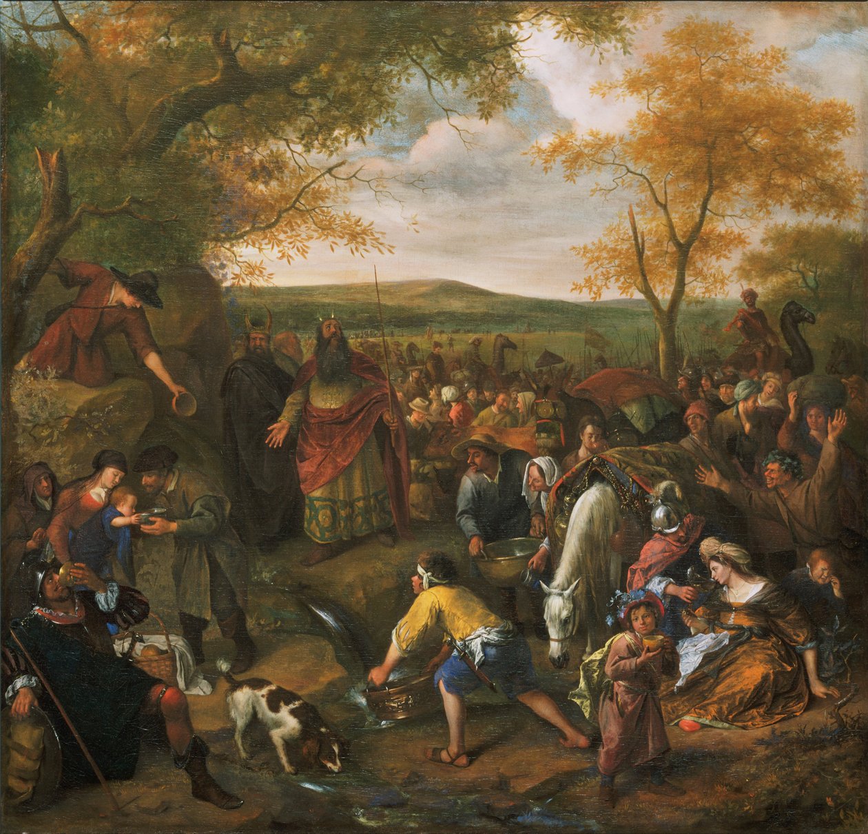 Moses schlägt den Felsen von Jan Steen