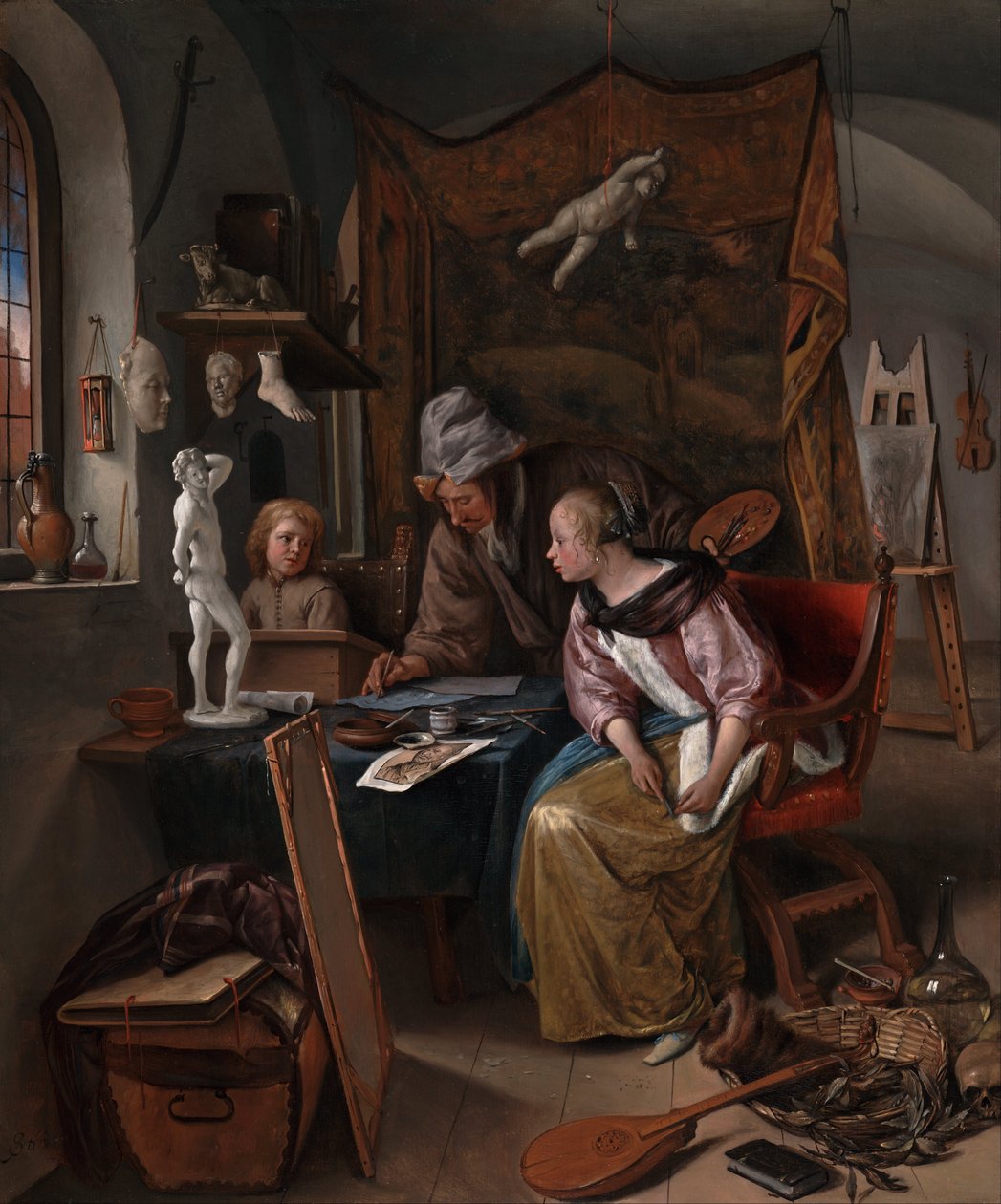 Die Zeichenstunde von Jan Steen