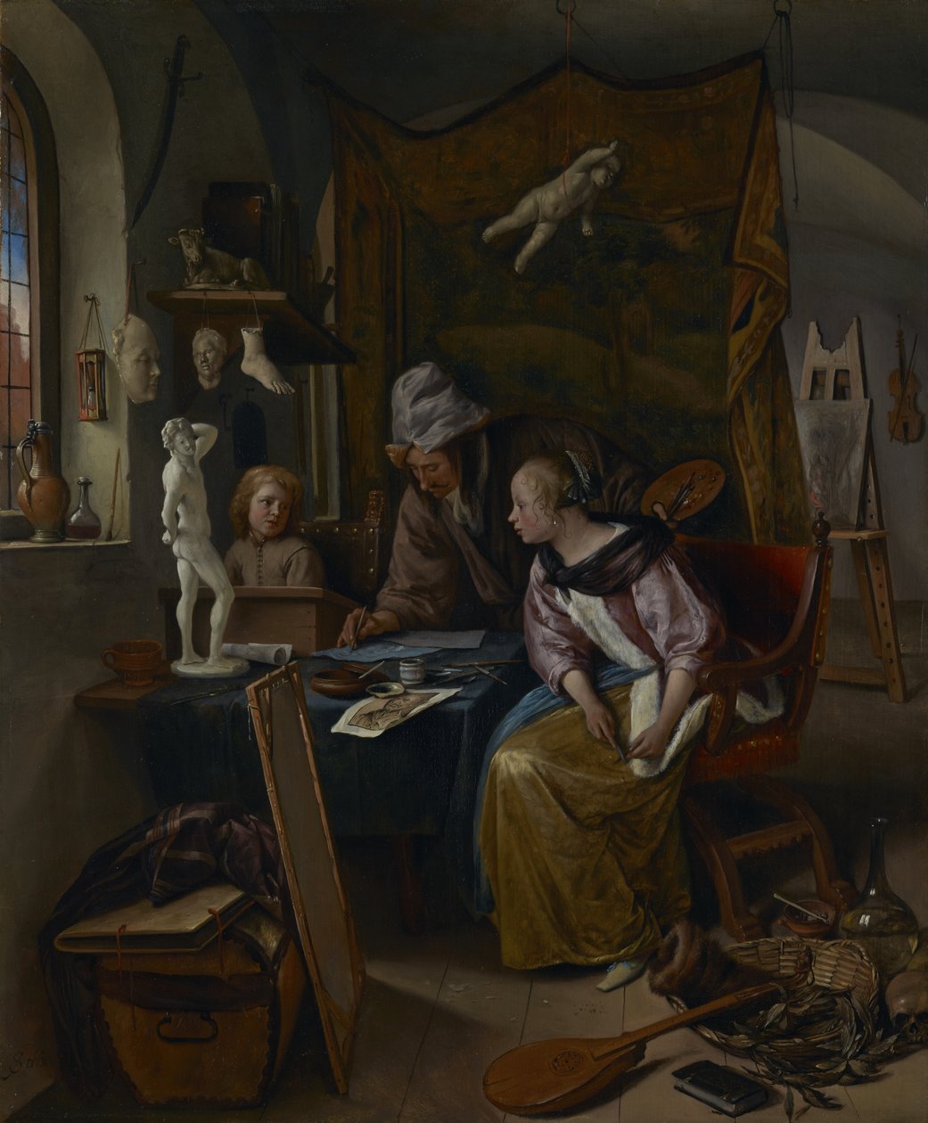 Die Zeichenstunde von Jan Steen