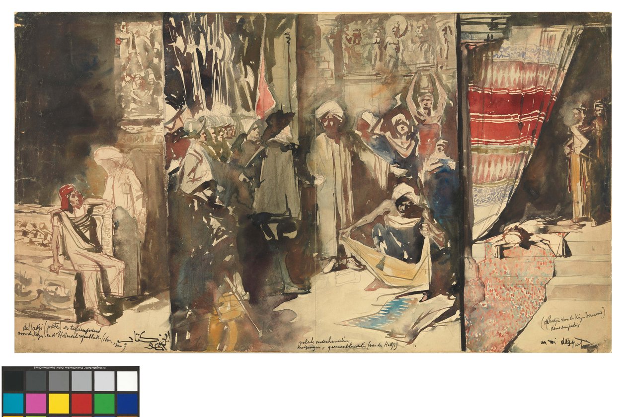 Großes indisches Triptychon von Jan Toorop