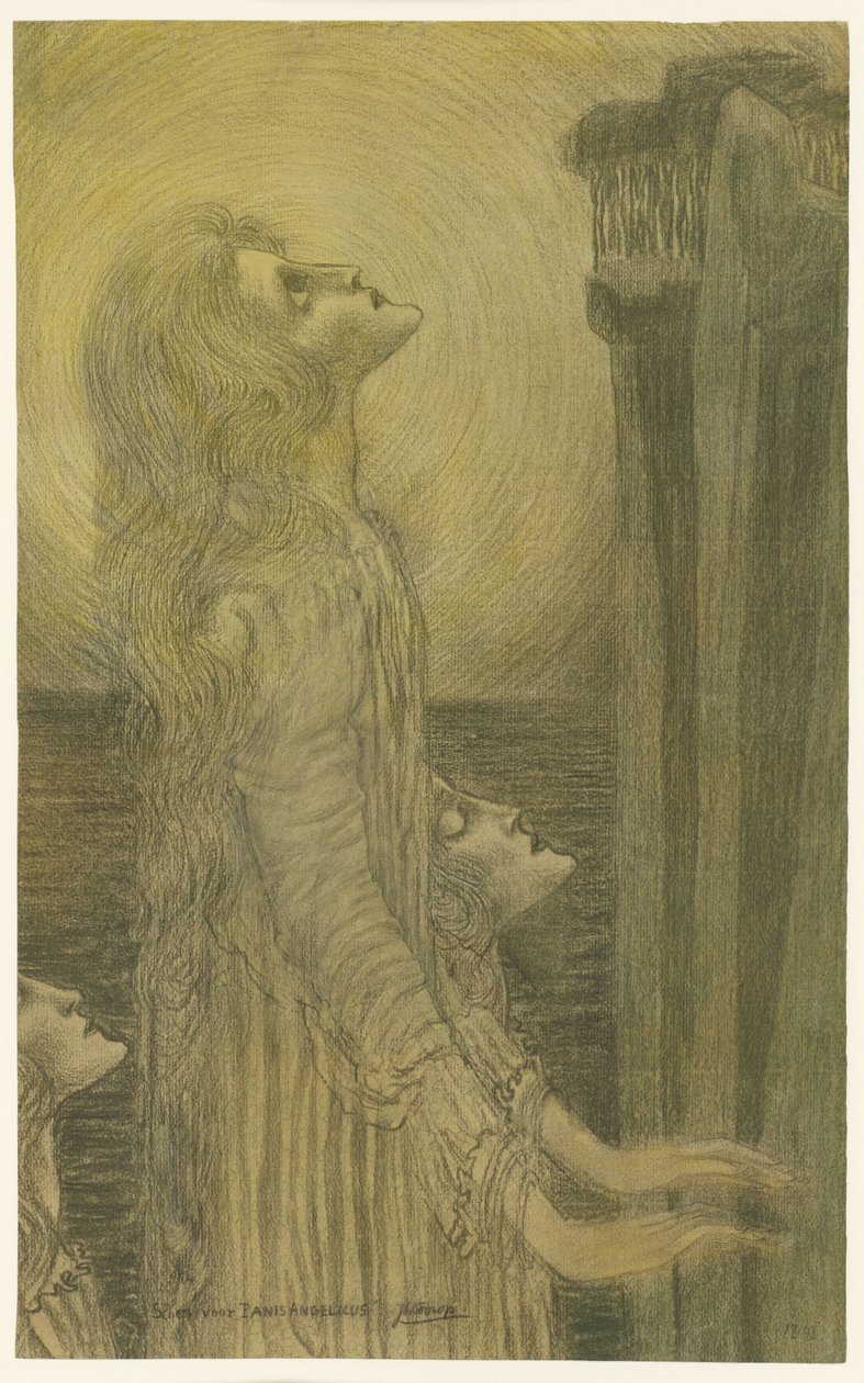 Skizze für Panis Angelicus von Jan Toorop