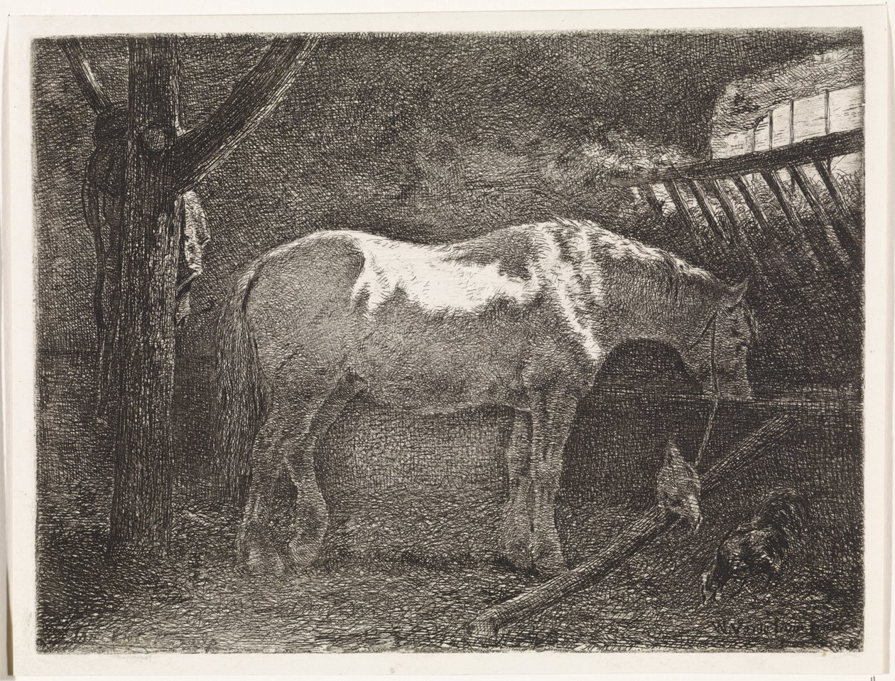 Pferd im Stall von Johannes Martinus Vrolijk