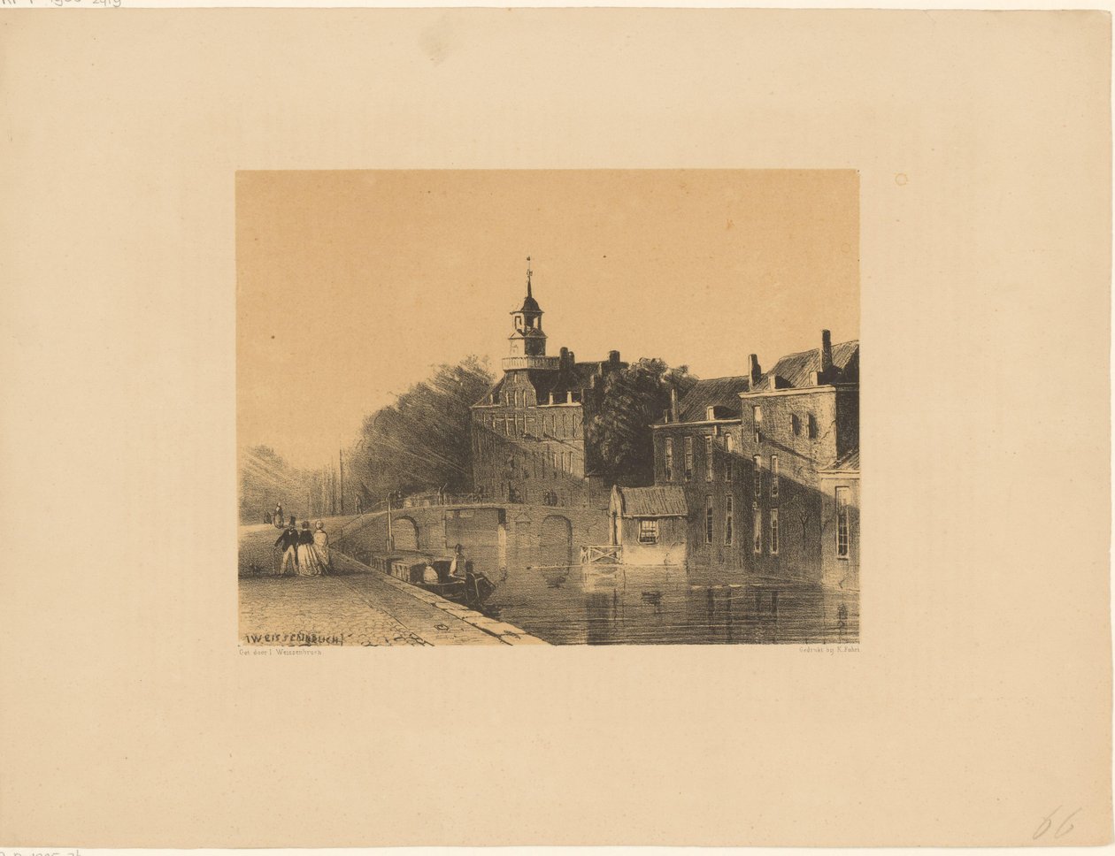 Stadtansicht mit Kanal von Jan Weissenbruch