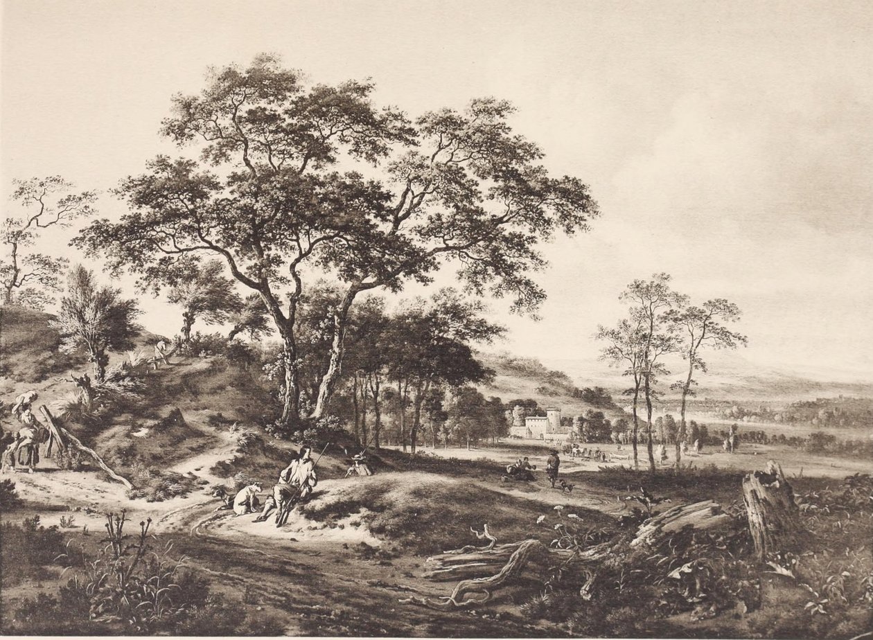 Landschaft mit einem ruhenden Jäger von Jan Wijnants