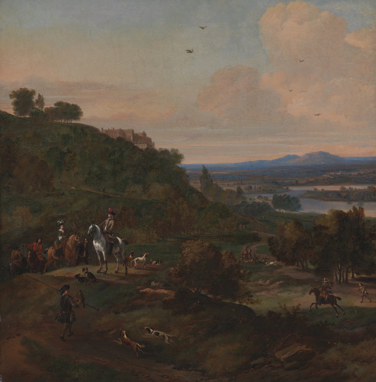 Reiherjagd unterhalb von Stirling Castle von Jan Wyck