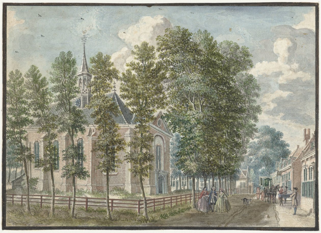 Ansicht der Kirche von Bloemendaal von Jan de Beijer