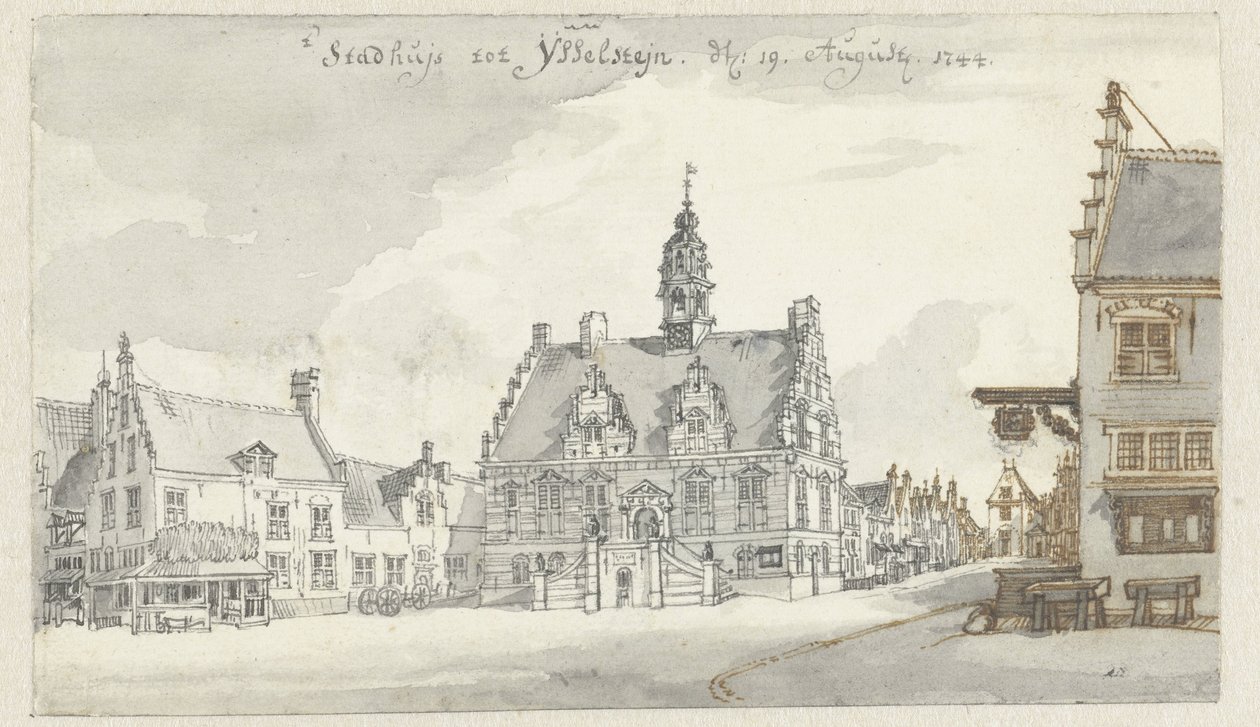 Ansicht des Rathauses von IJsselstein von Jan de Beijer