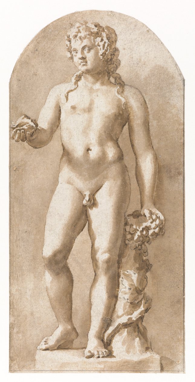 Junger Bacchus stehend von Jan de Bisschop