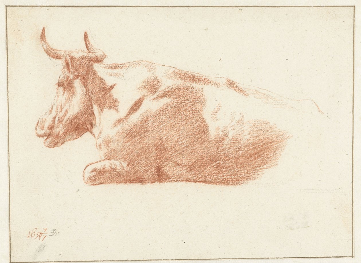 Liegende Kuh von Jan de Bray
