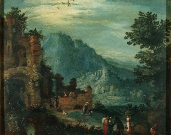 Landschaft mit klassischen Ruinen von Jan the Elder Brueghel