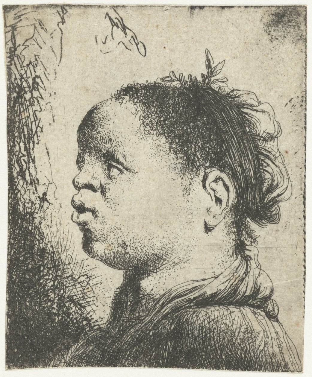 Schwarze Frau, ca. 1650 (Radierung) von Jan the Elder Lievens