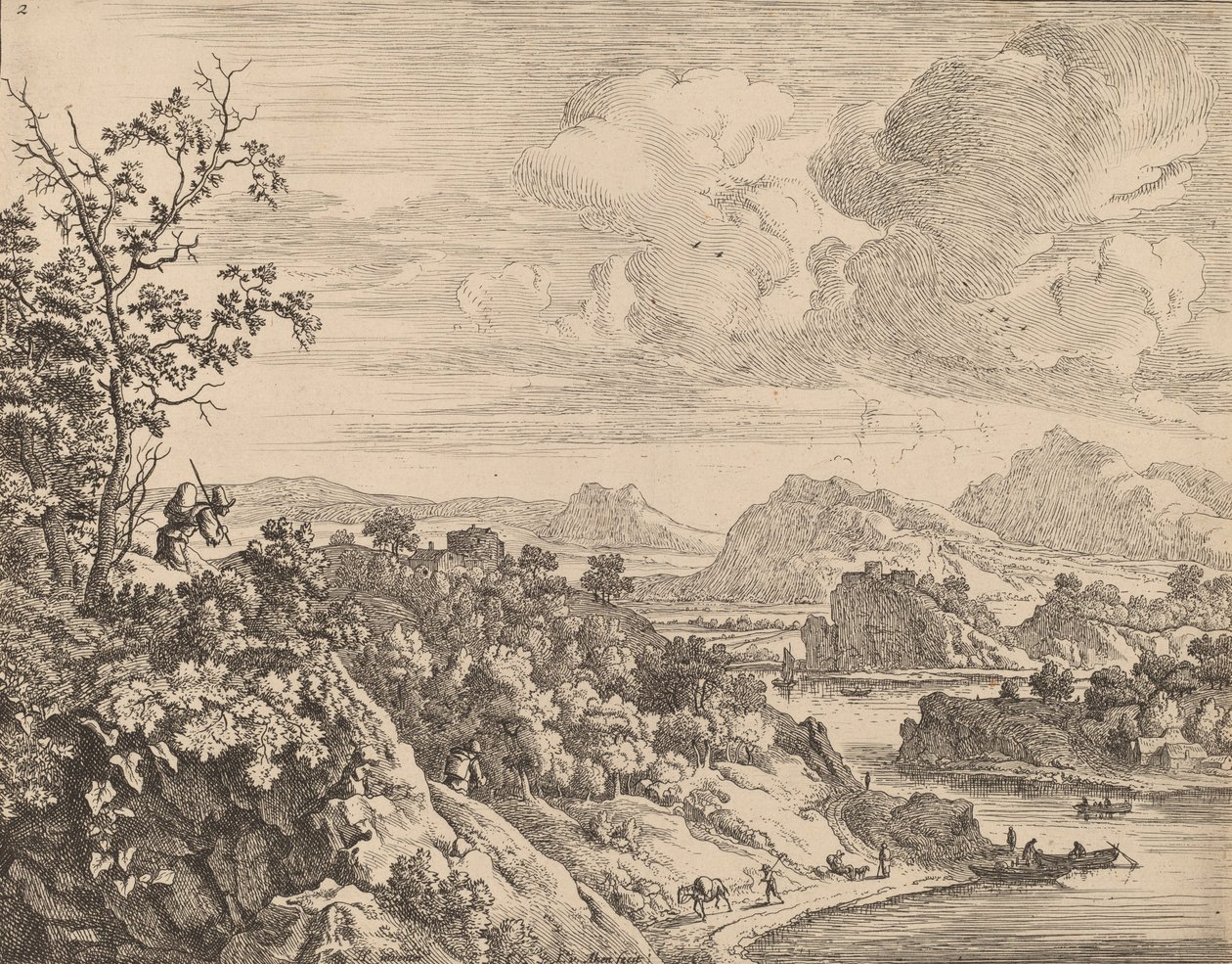Blick auf den Rhein von Jan van Aken
