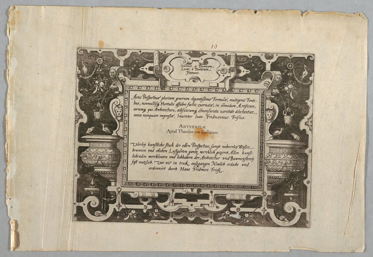 Druck, Platte von Jan van Doetechum the Elder