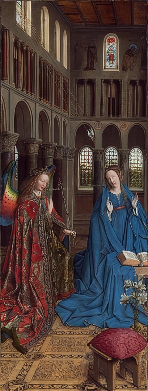 Verkündigung. Um 1434/36 von Jan van Eyck