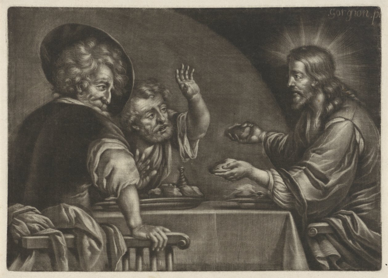 Mahlzeit in Emmaus von Jan van Somer