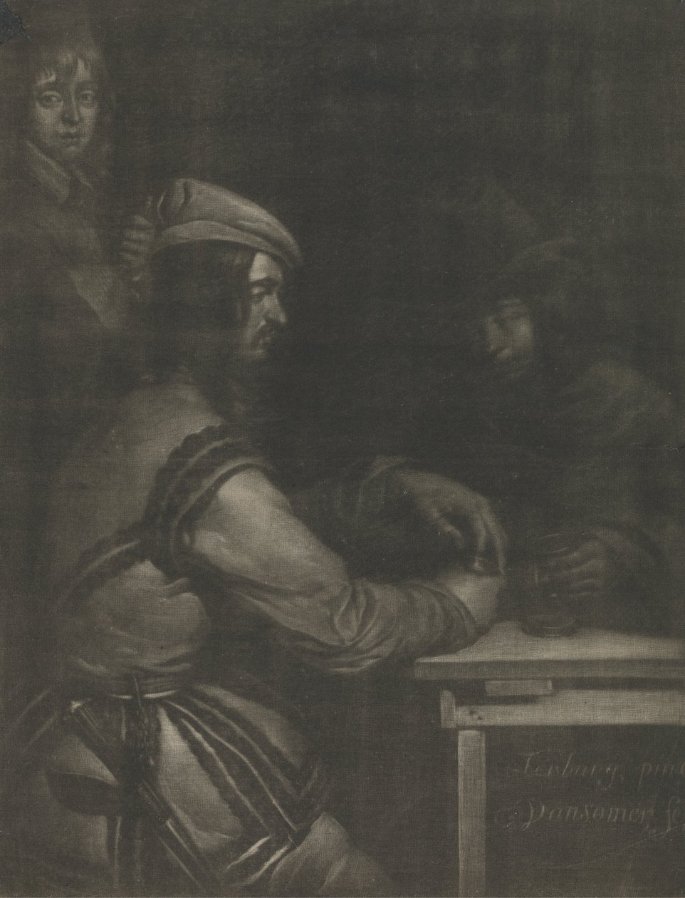 Szene in einem Gasthaus von Jan van Somer