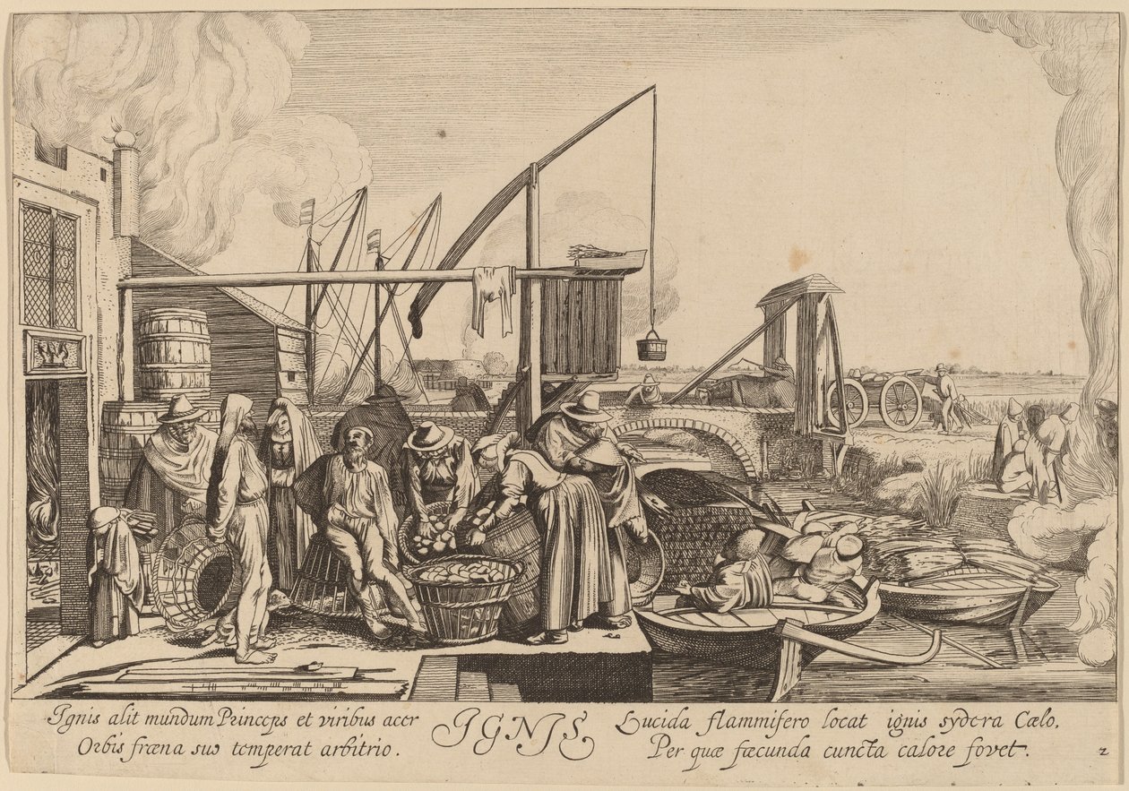 Feuer von Jan van de Velde II after Willem Buytewech