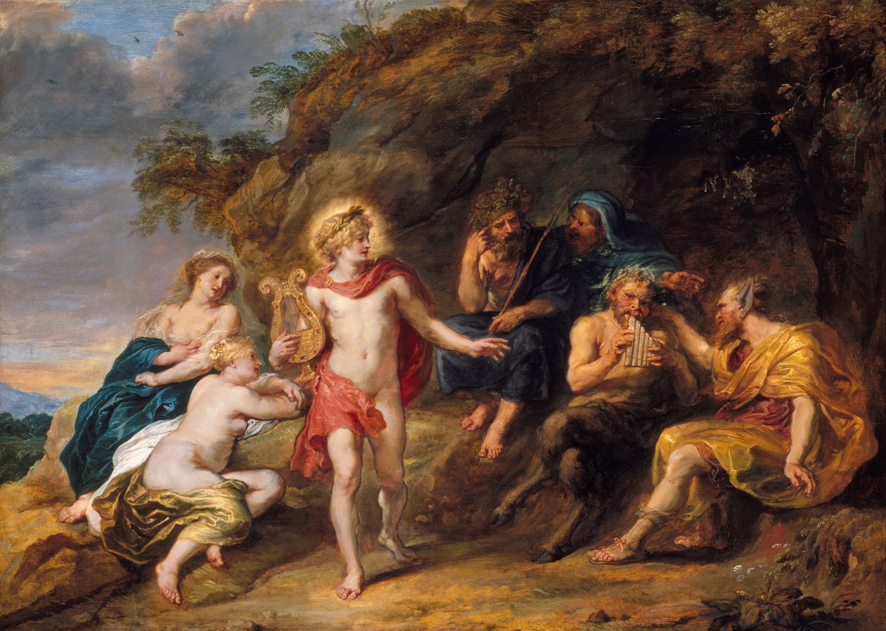 Das Urteil des Midas, ca. 1640 von Jan van den Hoecke