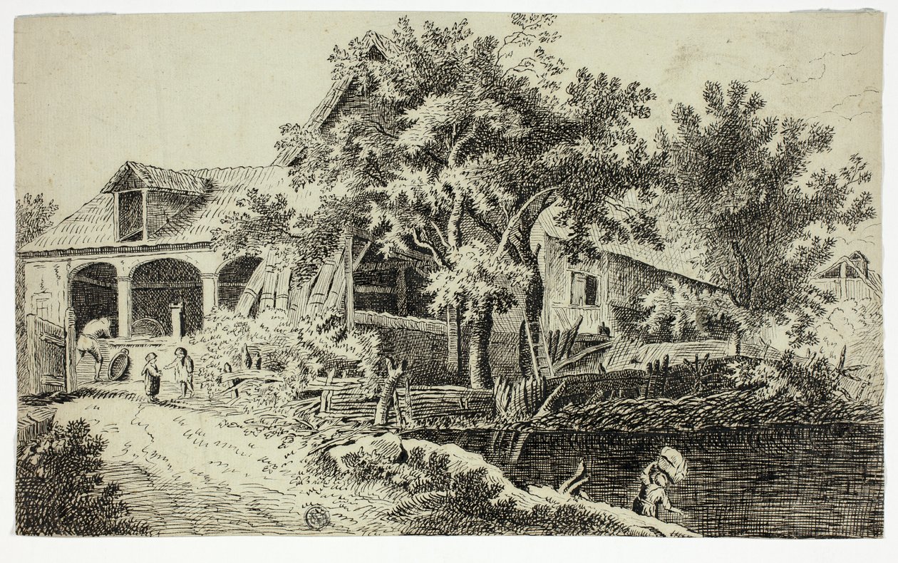 Mühle am Bach von Jan van der Straet