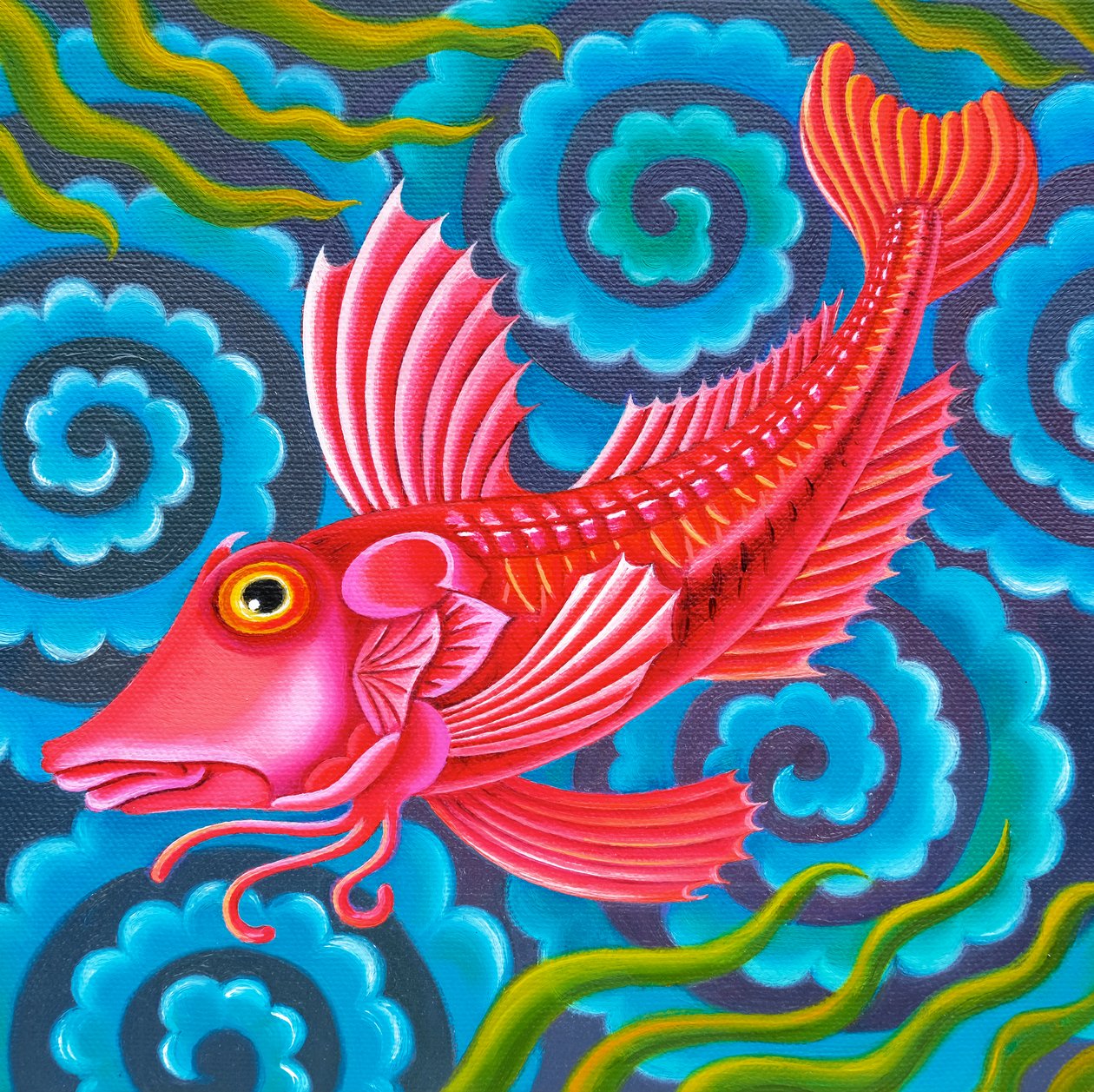 Knurrhahn, 2017 von Jane Tattersfield