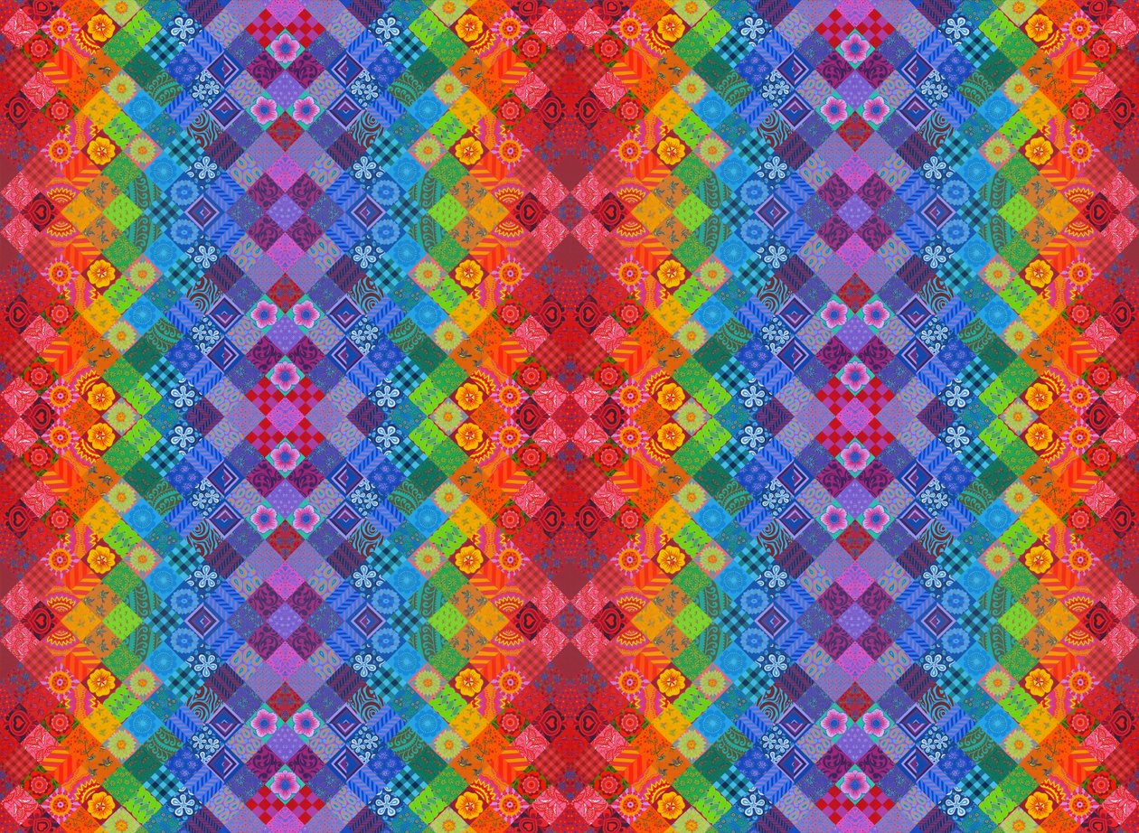 Gemaltes Patchwork, 2013 von Jane Tattersfield