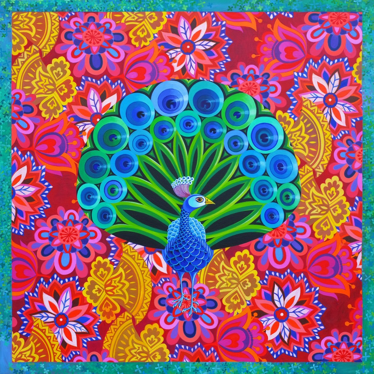 Pfau und Muster, 2015 von Jane Tattersfield