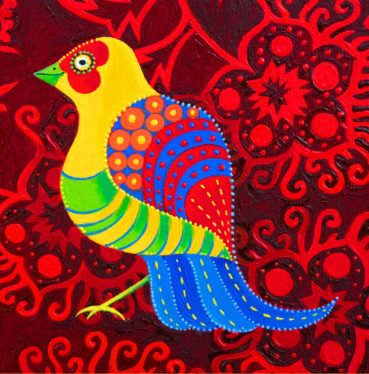 Blaugeschwänzter Vogel von Jane Tattersfield