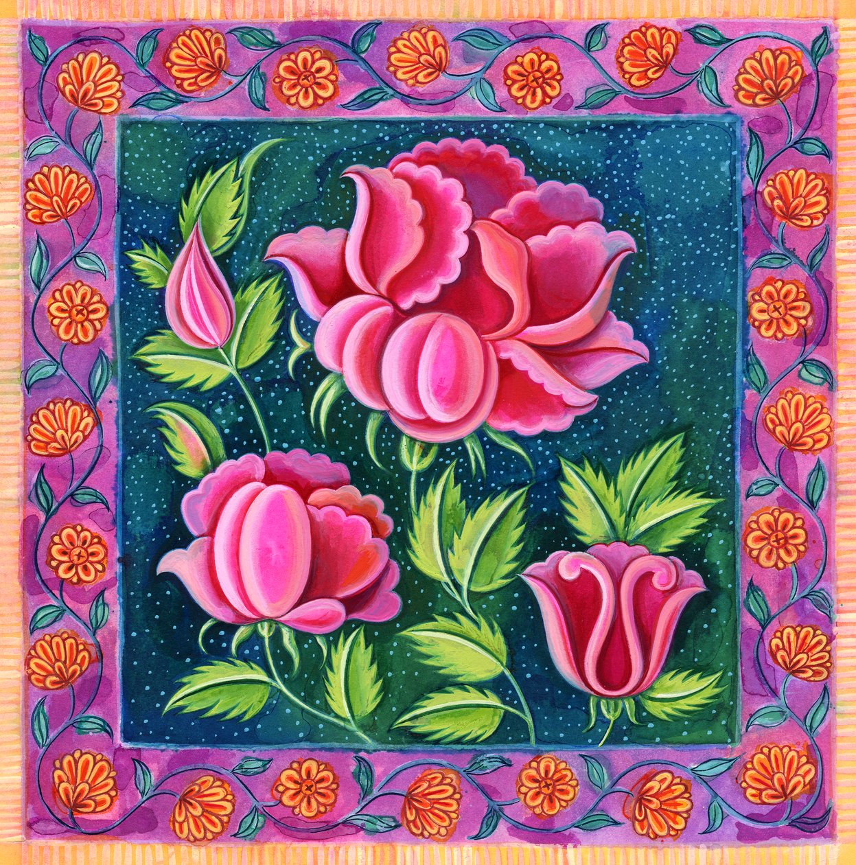 Rosa Blumen von Jane Tattersfield