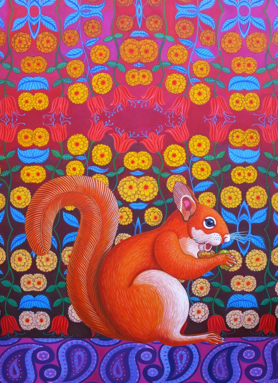 Rotes Eichhörnchen, 2014 von Jane Tattersfield